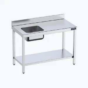 Table de prparation en inox avec tagre 1500mm FCIE7015