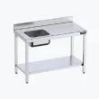 Table de prparation en inox avec tagre 1500mm