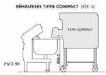 Rehausse  roulettes hauteur 806.5mm DADAUX