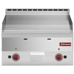 Plancha professionnelle gaz lisse 2 zones DIAMOND profondeur 600mm G60/PL6T-N