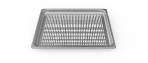 Plaque en inox perfore pour cuissons  la vapeur 460x330mm STEAM&FRY GRP350