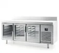 Desserte inox positive adosse 3 portes vitres GN1/1 INFRICO