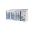 Arrire-bar rfrigr inox adoss 3 portes vitres INFRICO