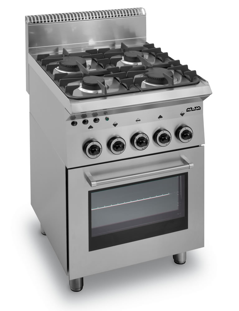 Plaque de cuisson pro top 6 feux vifs gaz gamme 600