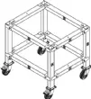 Support ouvert avec roulettes pour four TL105LCD