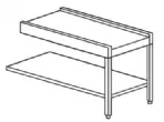 Table de sortie avec tagre basse et micro fin de cours Dimensions : 120x63x85cm