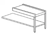 Table de sortie avec tagre basse et micro fin de cour pour machine avec module de schage Dimensions : 120/190x63x85cm