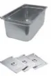 Bac inox avec couvercle pour bain marie Capacit 21 Litres GN 1/1 Dimensions (LxPxH) : 53 x 32,5 x 15 cm