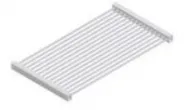 Grille en acier inoxydable profils carrs 300x555mm pour GGSD