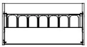 Combinaison de bacs 360x165x150mm 7 bacs de 501x32mm