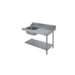 Table avec bac pour machines  capot panier 500 x 500 ou 600 x 500 COLGED PAP712DV_STOCK